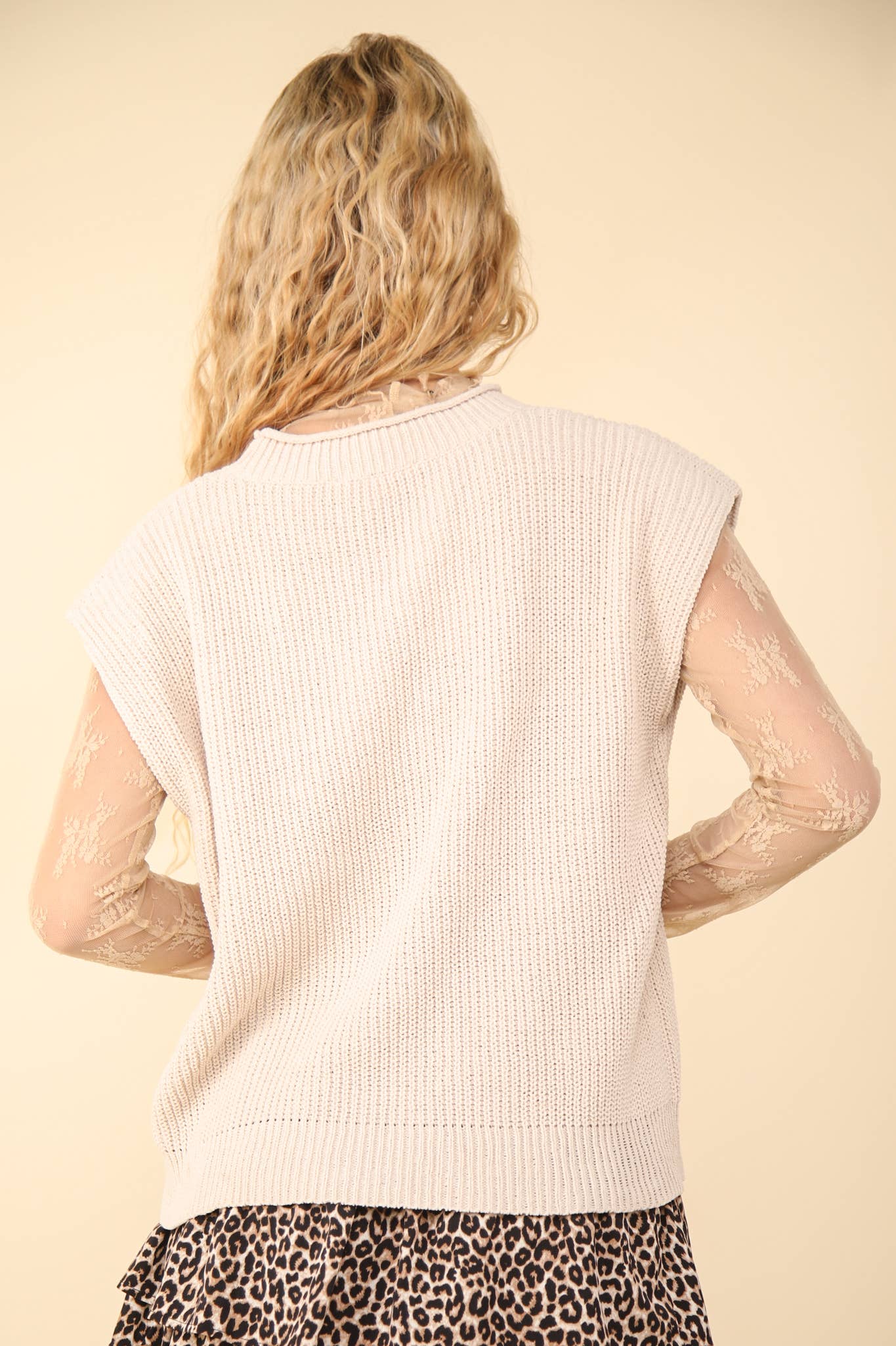 トップス LIGHT SHEER LAYERED KNIT VEST Our Legacy - Knitted Vest White Sheer Cable