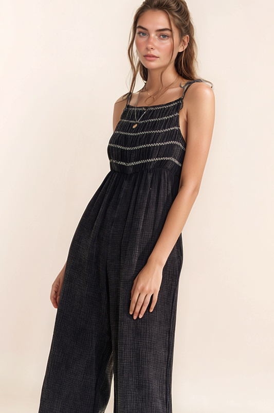 Smocked Cropped Jumper