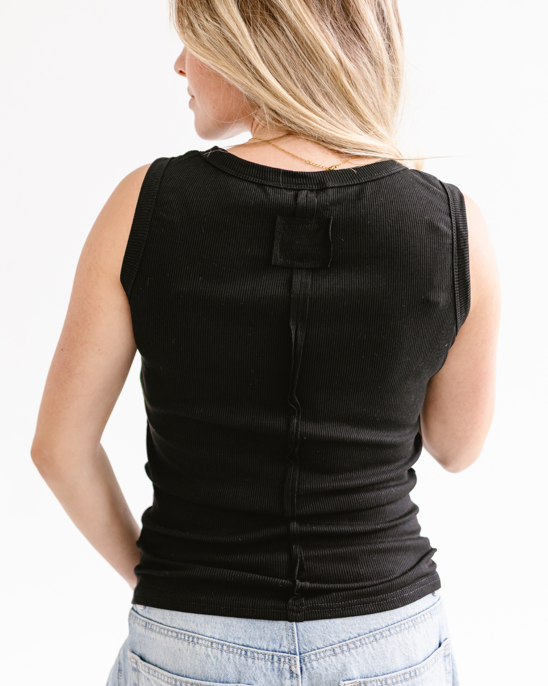 V-neck Ribbed Tank Top