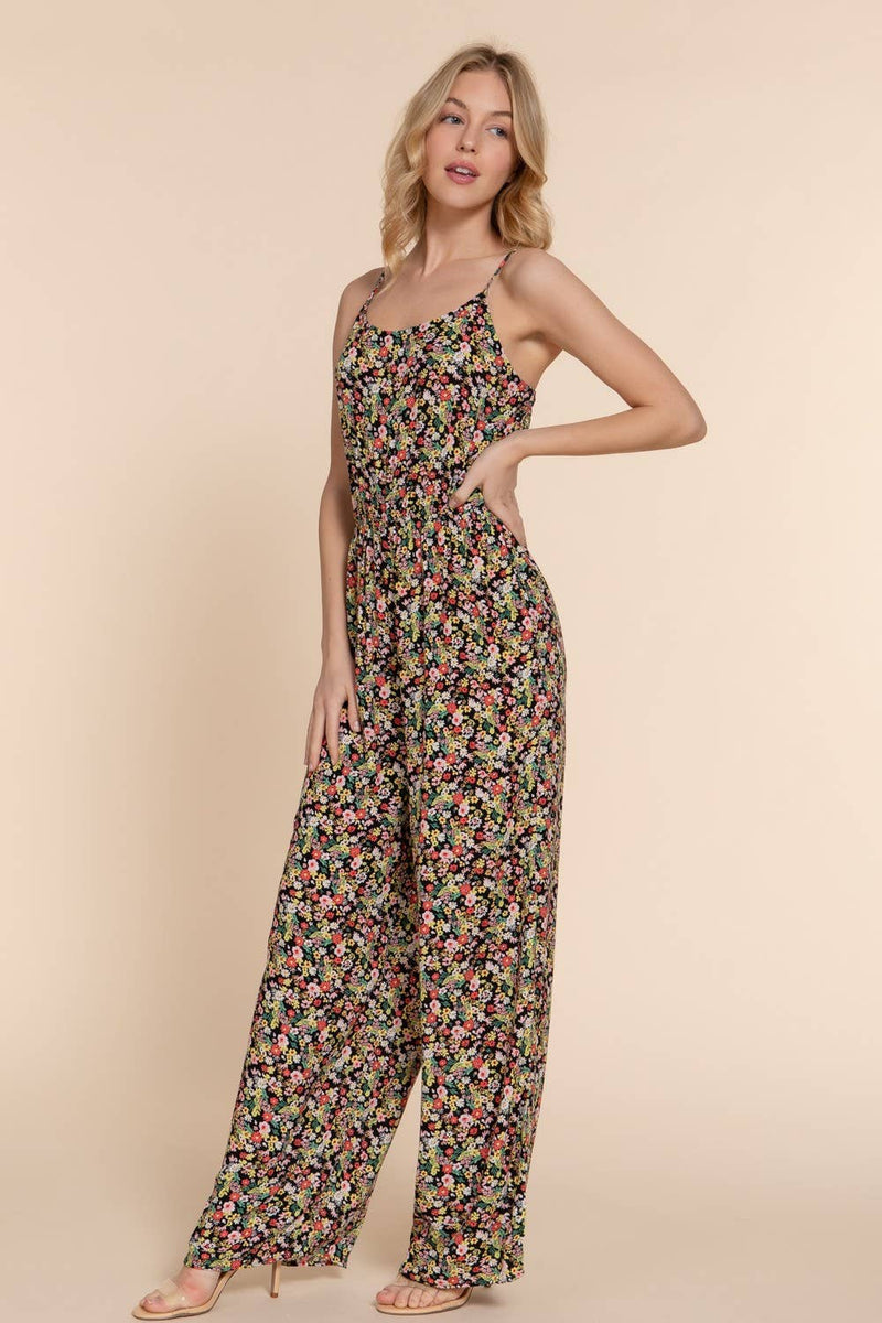 Floral Print Cami Jumpsuit