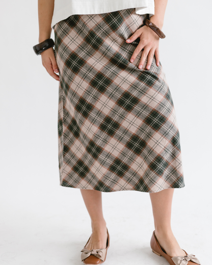 Plaid A-Line Skirt