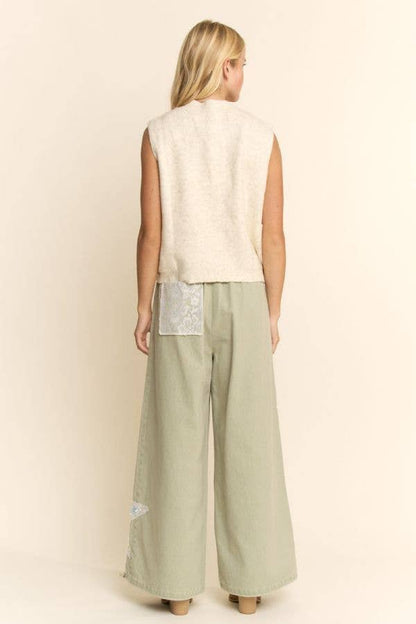 TEXTURED BUTTON UP KNIT SWEATER VEST