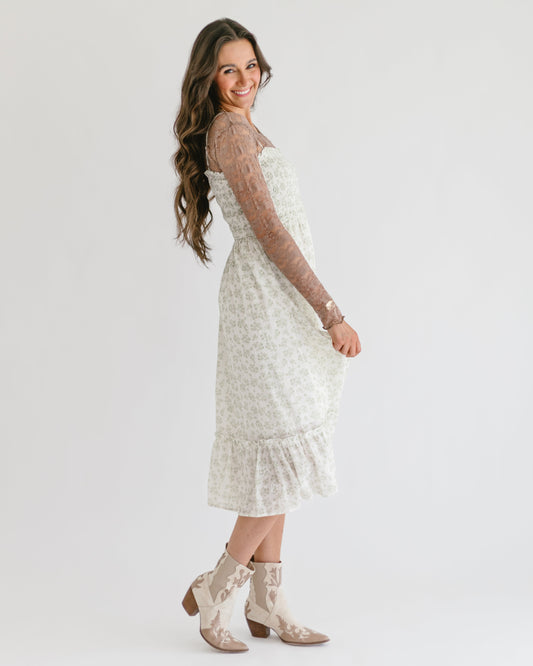 Smocked Floral  Dress