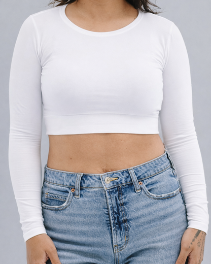 Crew Neck Long Sleeve Halftee