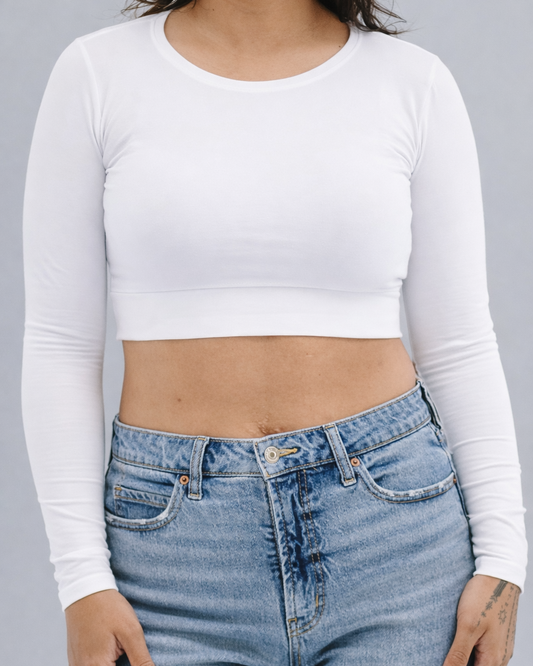 Crew Neck Long Sleeve Halftee