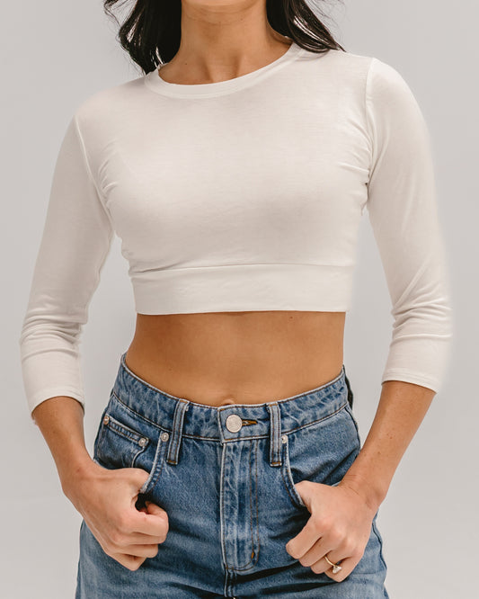 Crew Neck 3/4 Sleeve Halftee