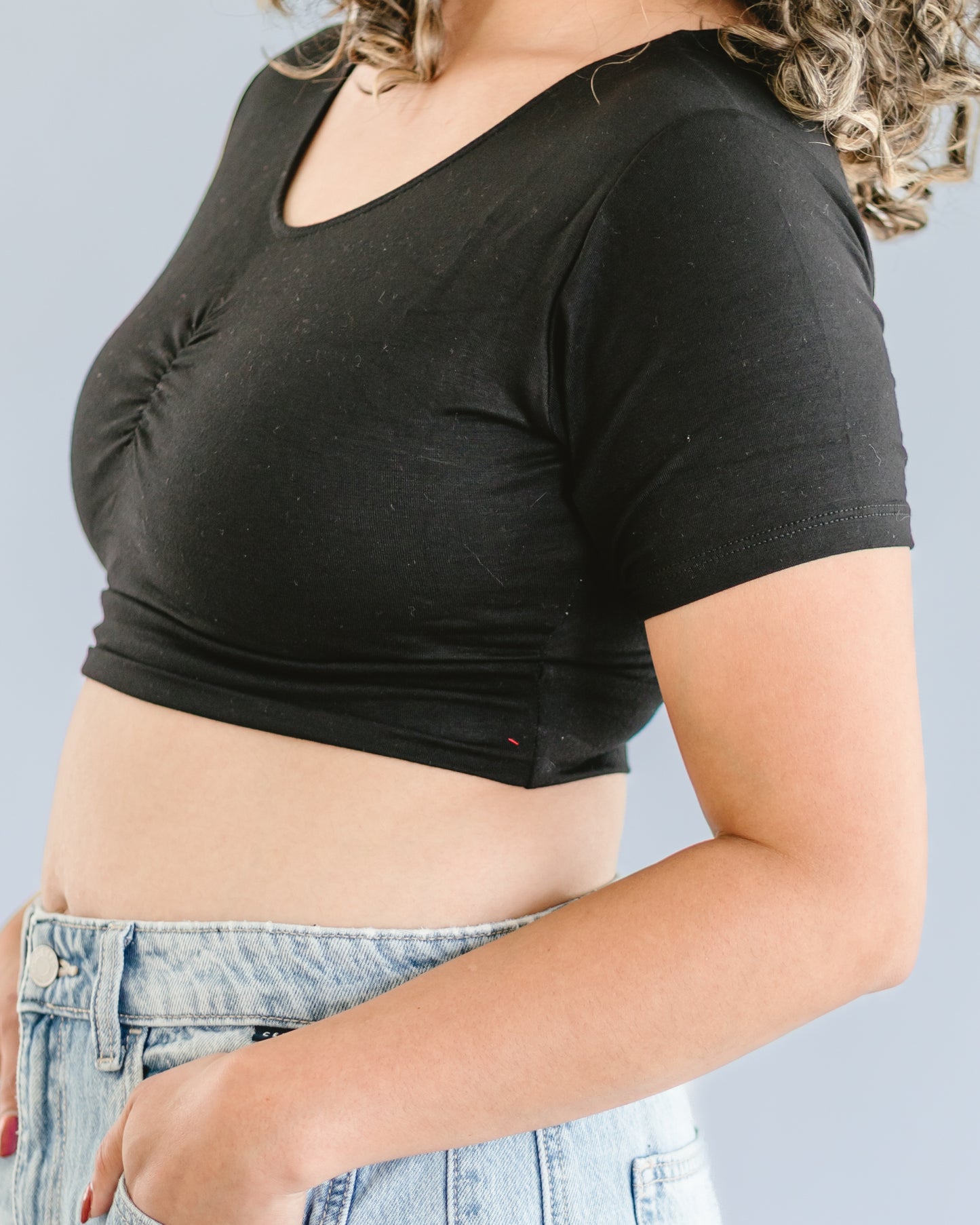 Boyfriend Cup Tee (with pockets for removable pads-not included)