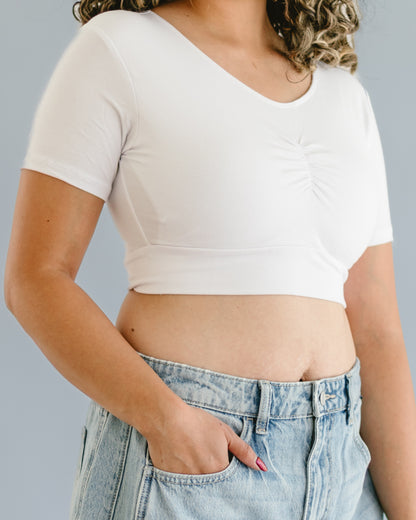 Boyfriend Cup Tee (with pockets for removable pads-not included)