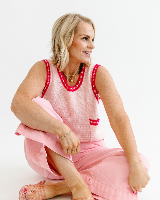 Contrast Trim Knit Top