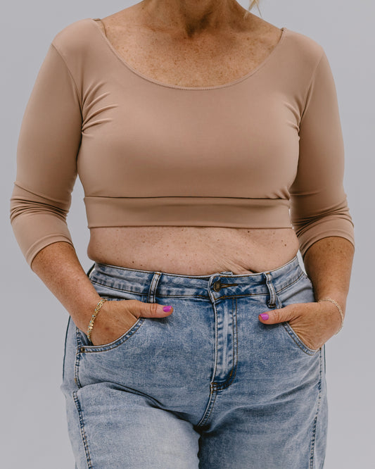 Elegant 3/4 Sleeve Halftee