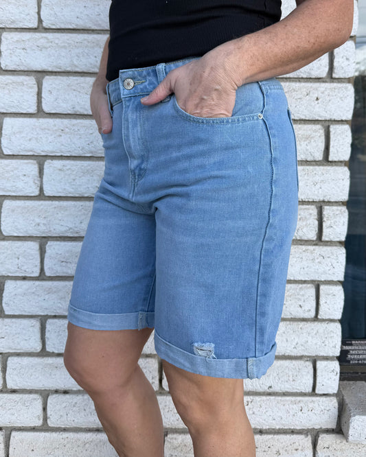Knee Length Jean Shorts
