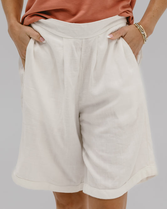 Bermuda Length Linen Shorts