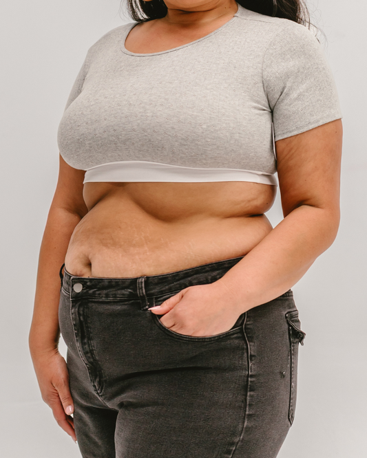 Eyelet Knit Pointelle Boyfriend Sleeve Halftee