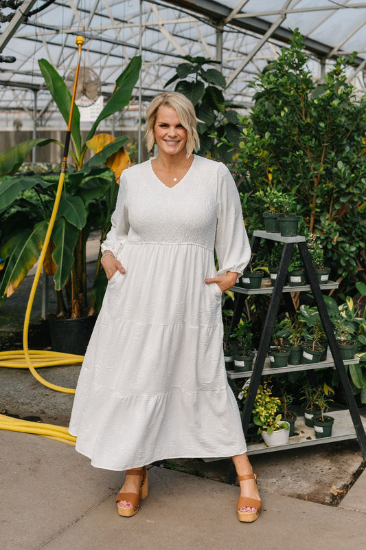 All In White Regina Midi (Size S Left Only)