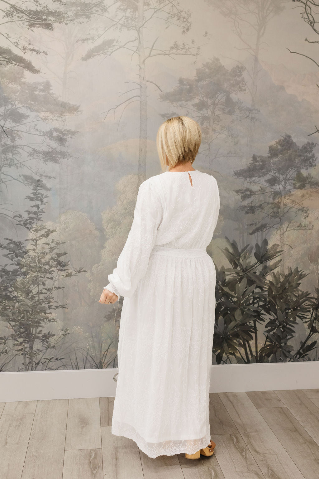 All In White Embroidered Maxi (XS-M, 3x Left)