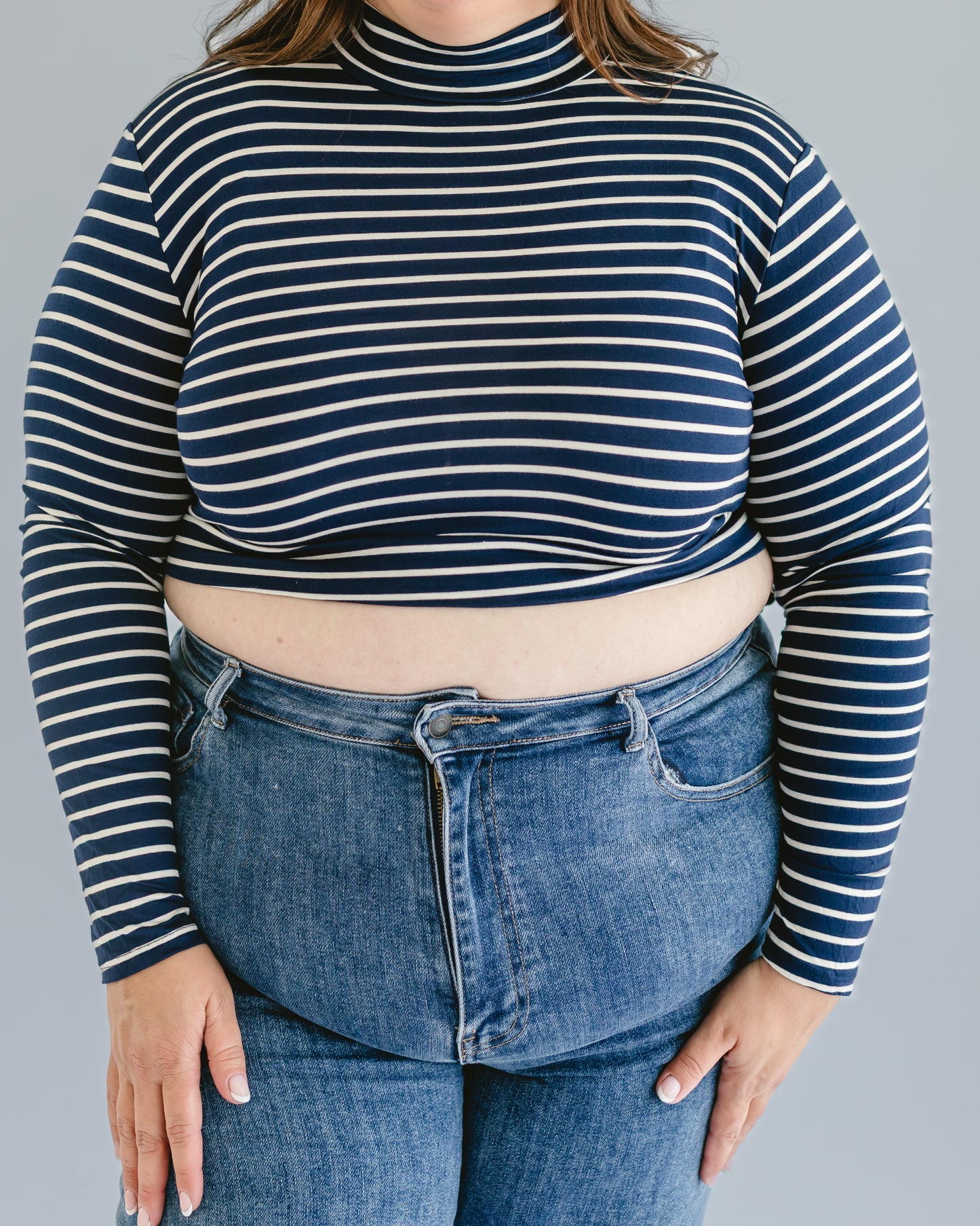 Striped Mock Long Sleeve