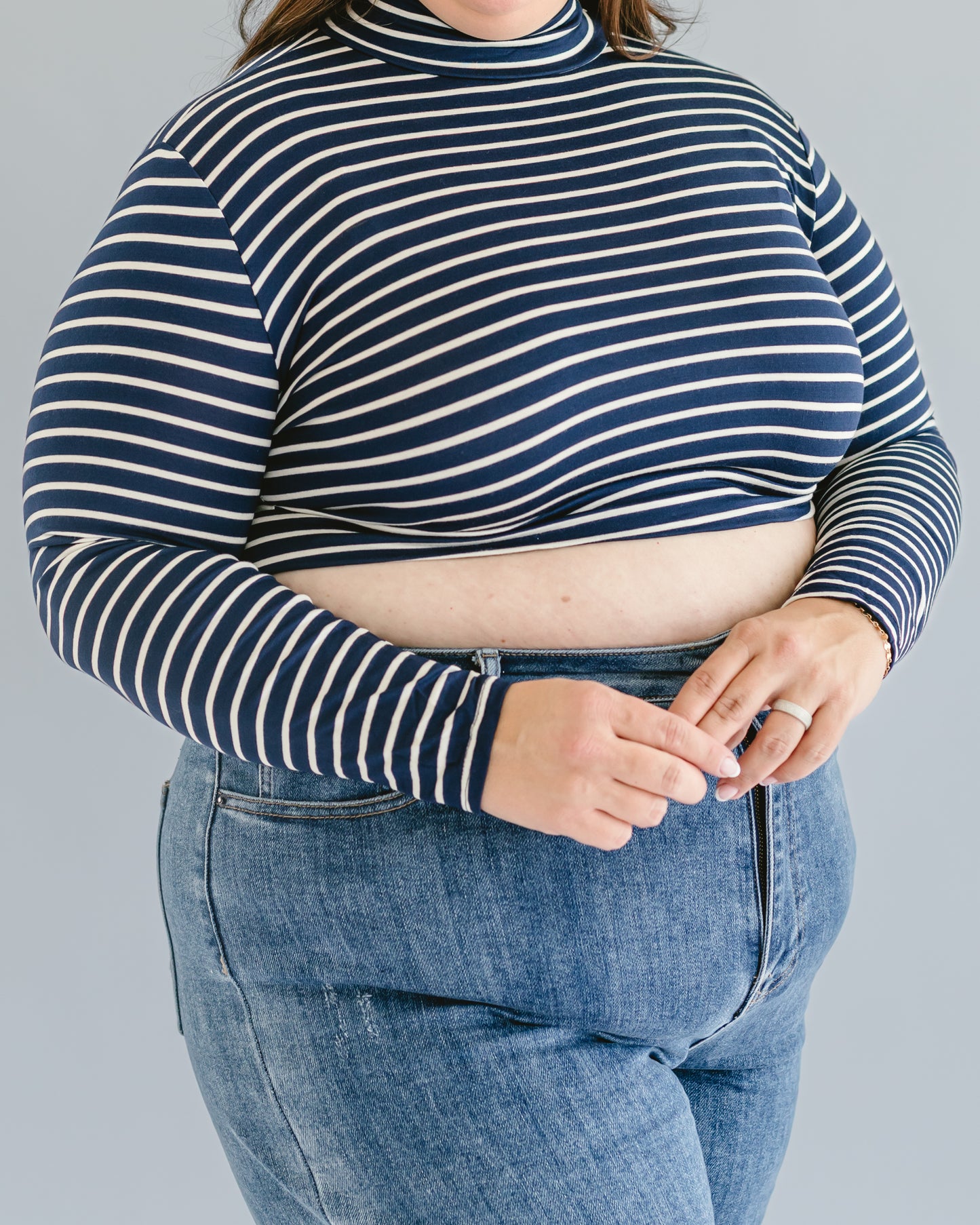 Striped Mock Long Sleeve