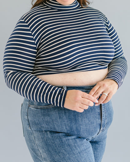 Striped Mock Long Sleeve