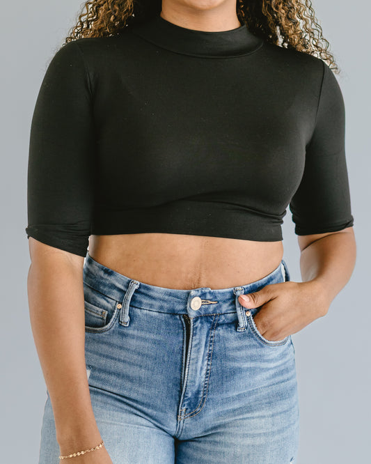 Mock Elbow Sleeve Halftee