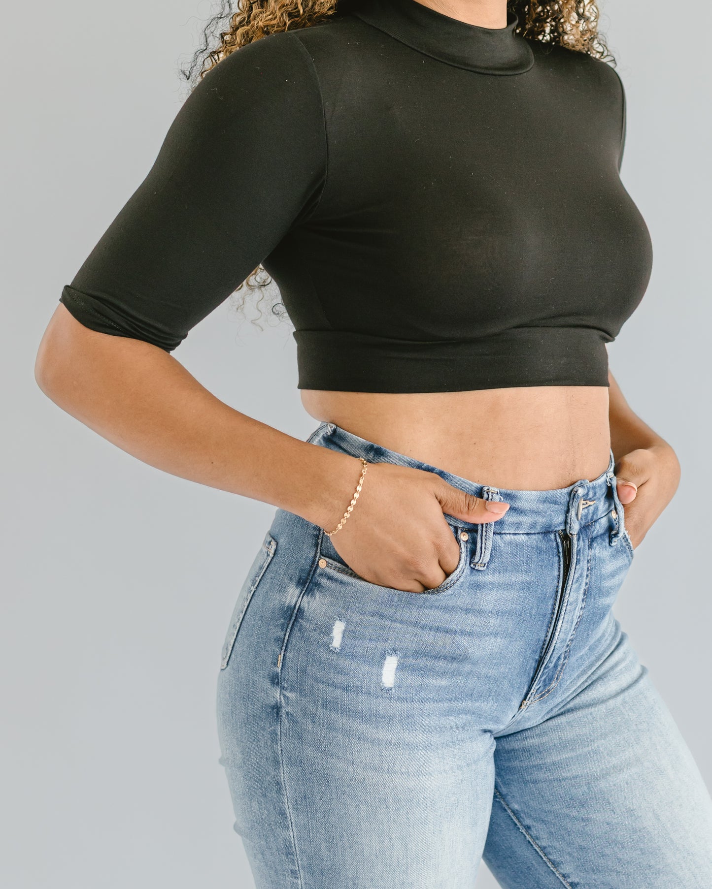 Mock Elbow Sleeve Halftee