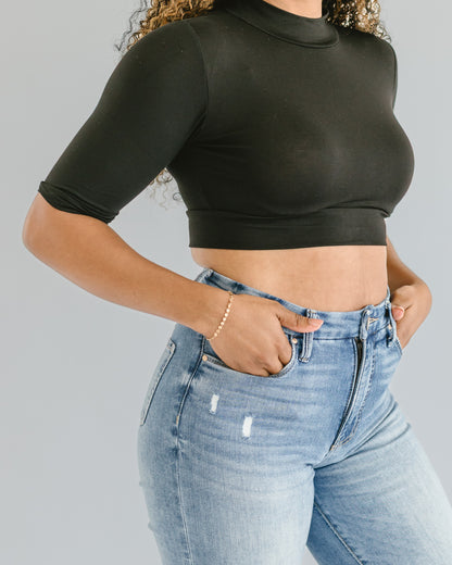 Mock Elbow Sleeve Halftee