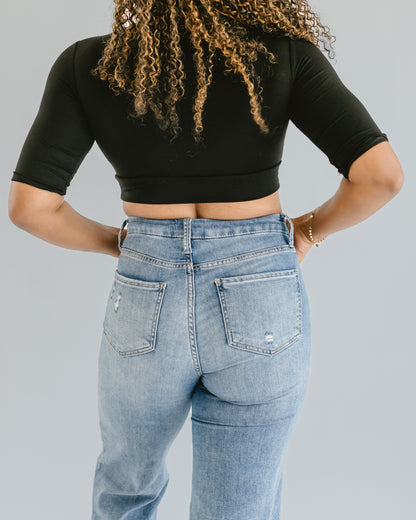 Mock Elbow Sleeve Halftee