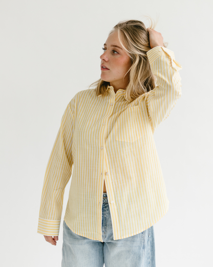 Collared Stripe Button Down Shirt