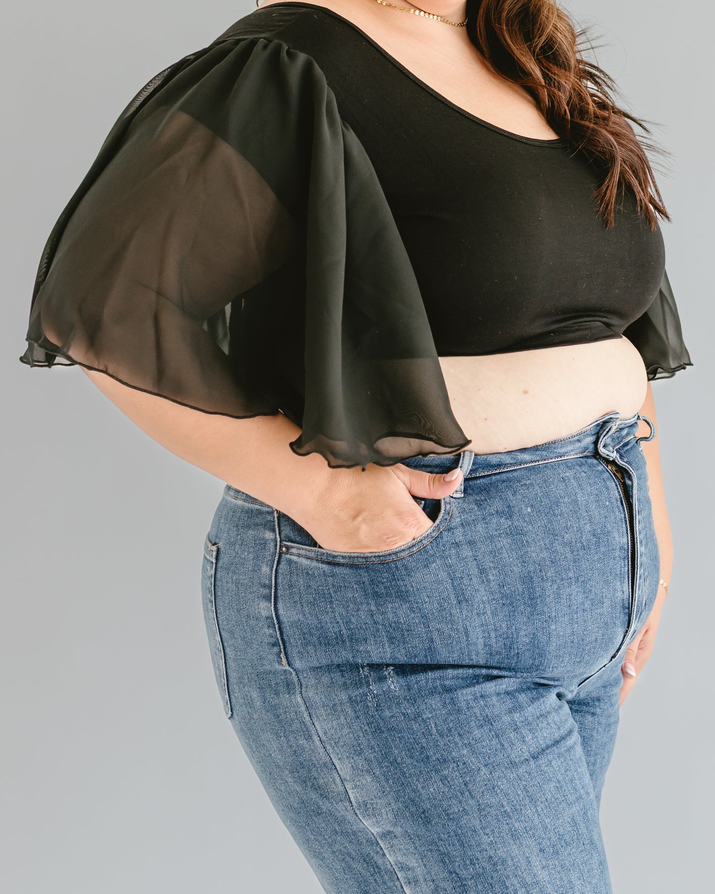 Waterfall Sleeved Halftee