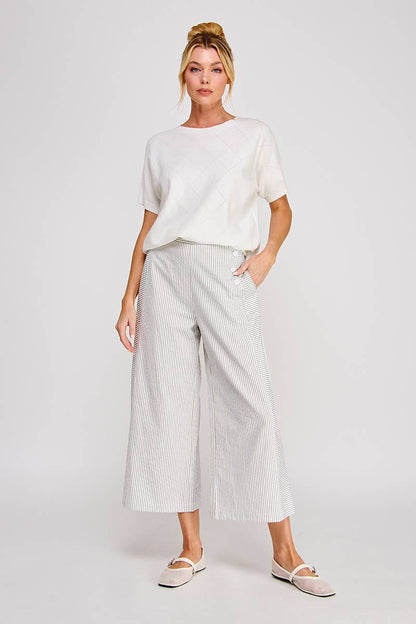 Seersucker - Side Button Pants