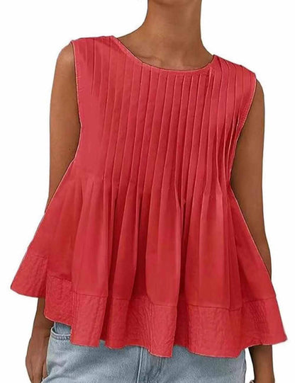 Pleated Peplum Top