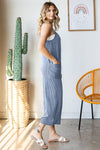 Solid Rib Cami Jumpsuit