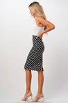 Polka Dot Stretchy Pencil Skirt