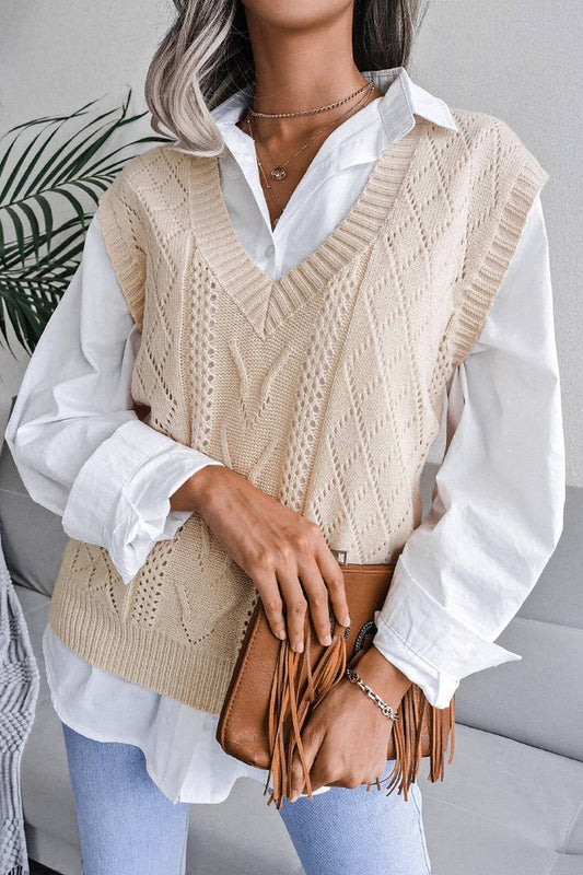 V-Neck detailed Sweater Vest