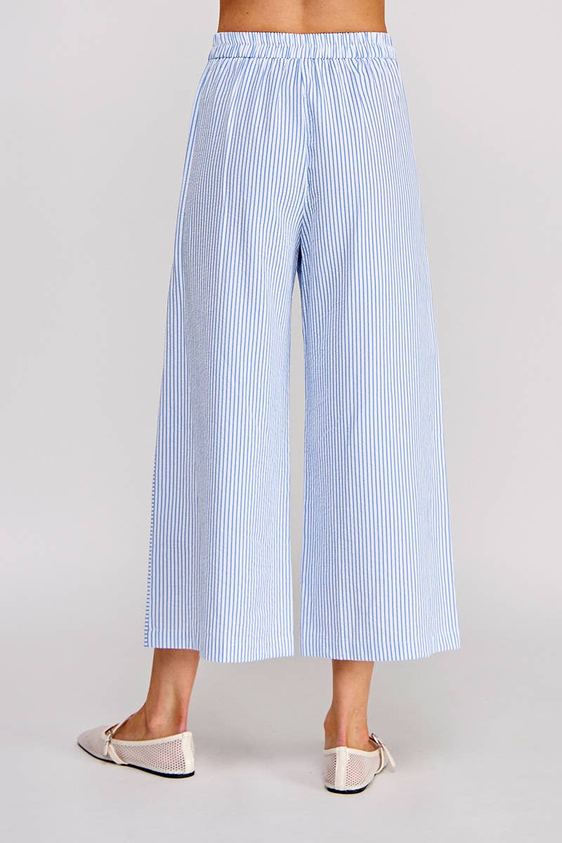 Seersucker - Side Button Pants