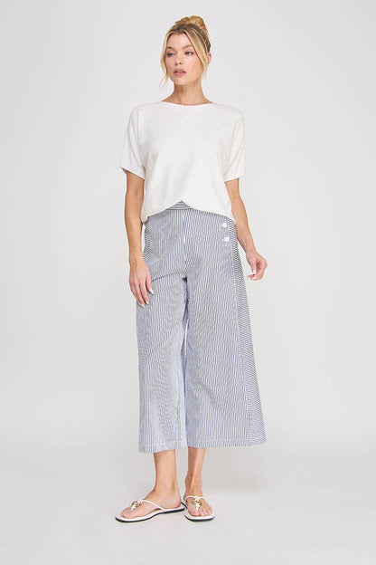 Seersucker - Side Button Pants