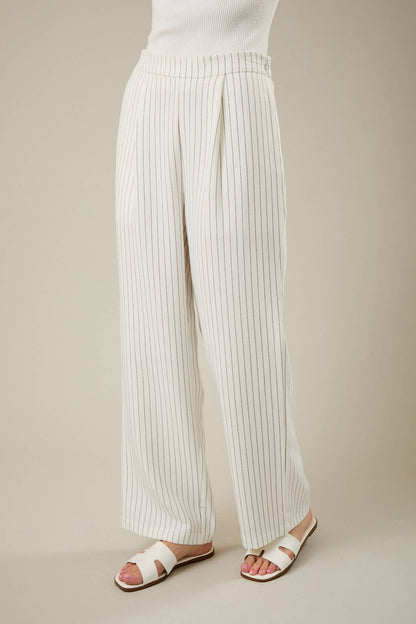 Stripe Pleated Trouser