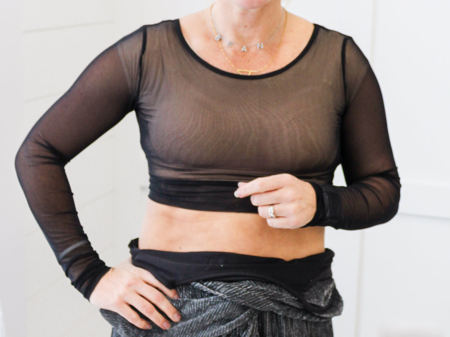 Mesh Long Sleeve Halftee