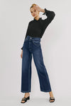 KANCAN High Rise Trouser Wide Leg Jeans WITH BELT