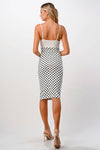 Polka Dot Stretchy Pencil Skirt