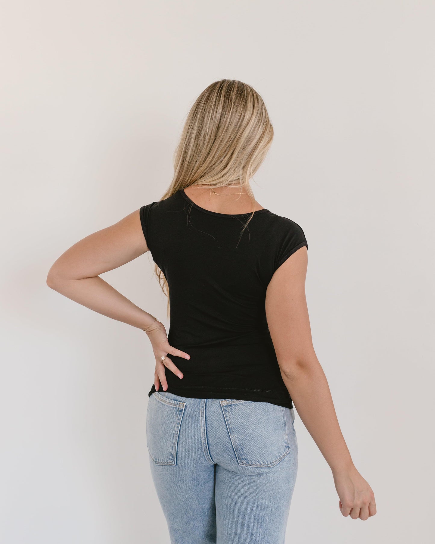 Basic Cap Sleeve Full-Length Back