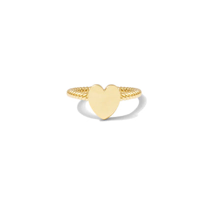 Adjustable Rings gold in heart shape