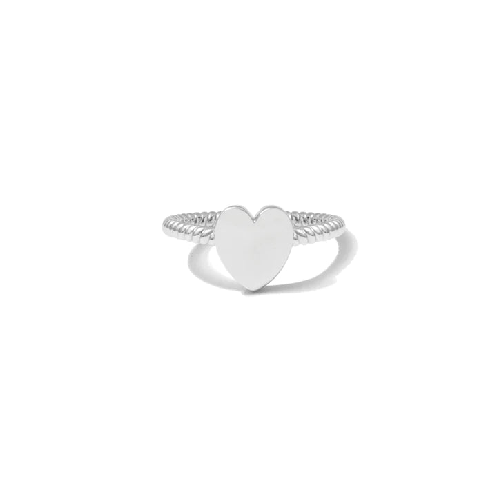 Adjustable Rings silver in heart shape