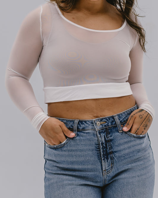 Mesh Long Sleeve Halftee