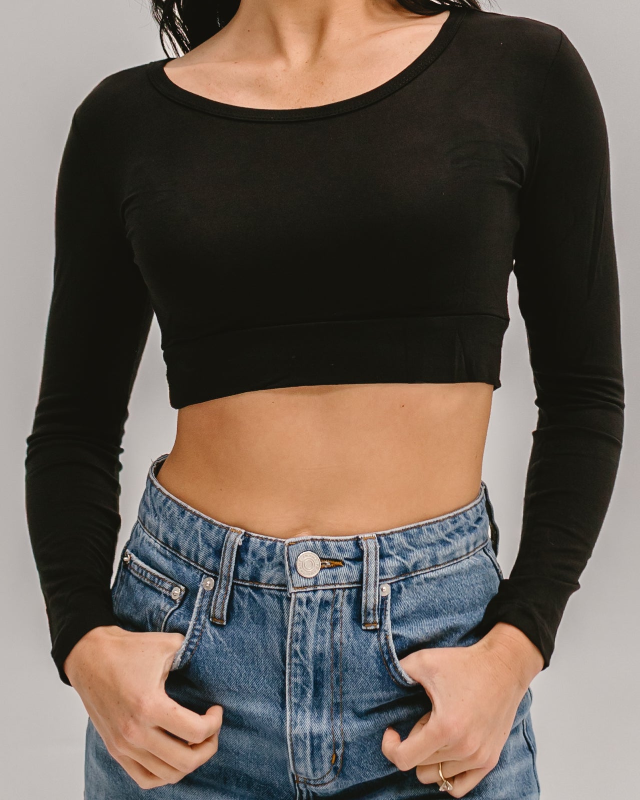 Long Sleeve Half Tees | Neutrals | HALFTEE Layering Fashions